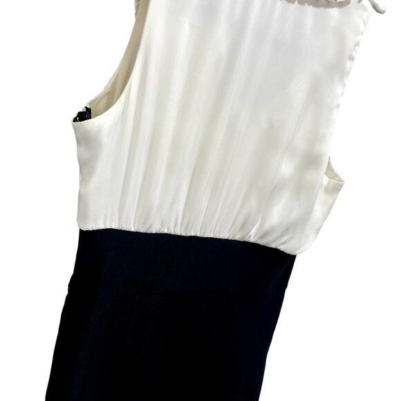 Vintage Y2K Women’s Black/White Ruffle Scoop Neckline Bodycon Mini Dress ; Small - Picture 5 of 15